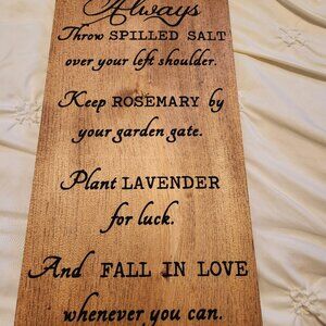 Practical Magic wall sign - quote